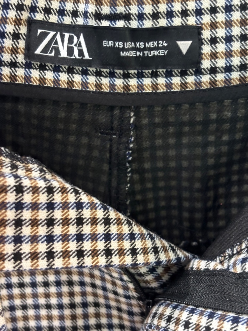 Zara Mini Check High Waisted Skort Size XS - Picture 10 of 11